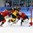 GANGNEUNG, SOUTH KOREA - FEBRUARY 23: Germany's Yasin Ehliz #42 with a scoring chance against Canada's Kevin Poulin #31 while Karl Stollery #3 defends and Cody Goloubef #27 looks on during semifinal round action at the PyeongChang 2018 Olympic Winter Games. (Photo by Andre Ringuette/HHOF-IIHF Images)

